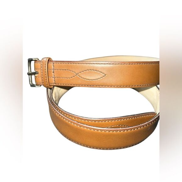 Men’s Brown Belt Cashmere Cowhide Lined Size 36/90 01 3448 USA‎ - Picture 1 of 4